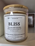 Inspirational Glass Candle; BLISS