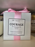 Inspirational Glass Candle; COURAGE