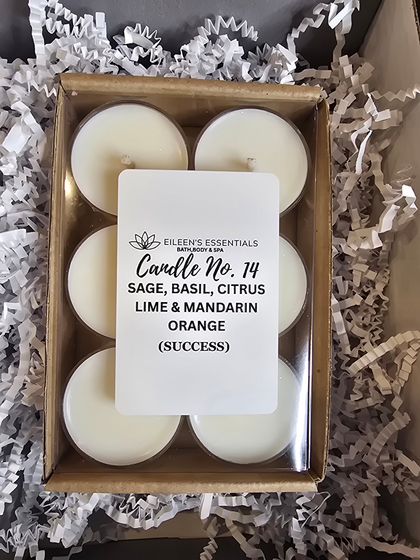 Sample Six-Pack Customized Candle Scents Tea Lights