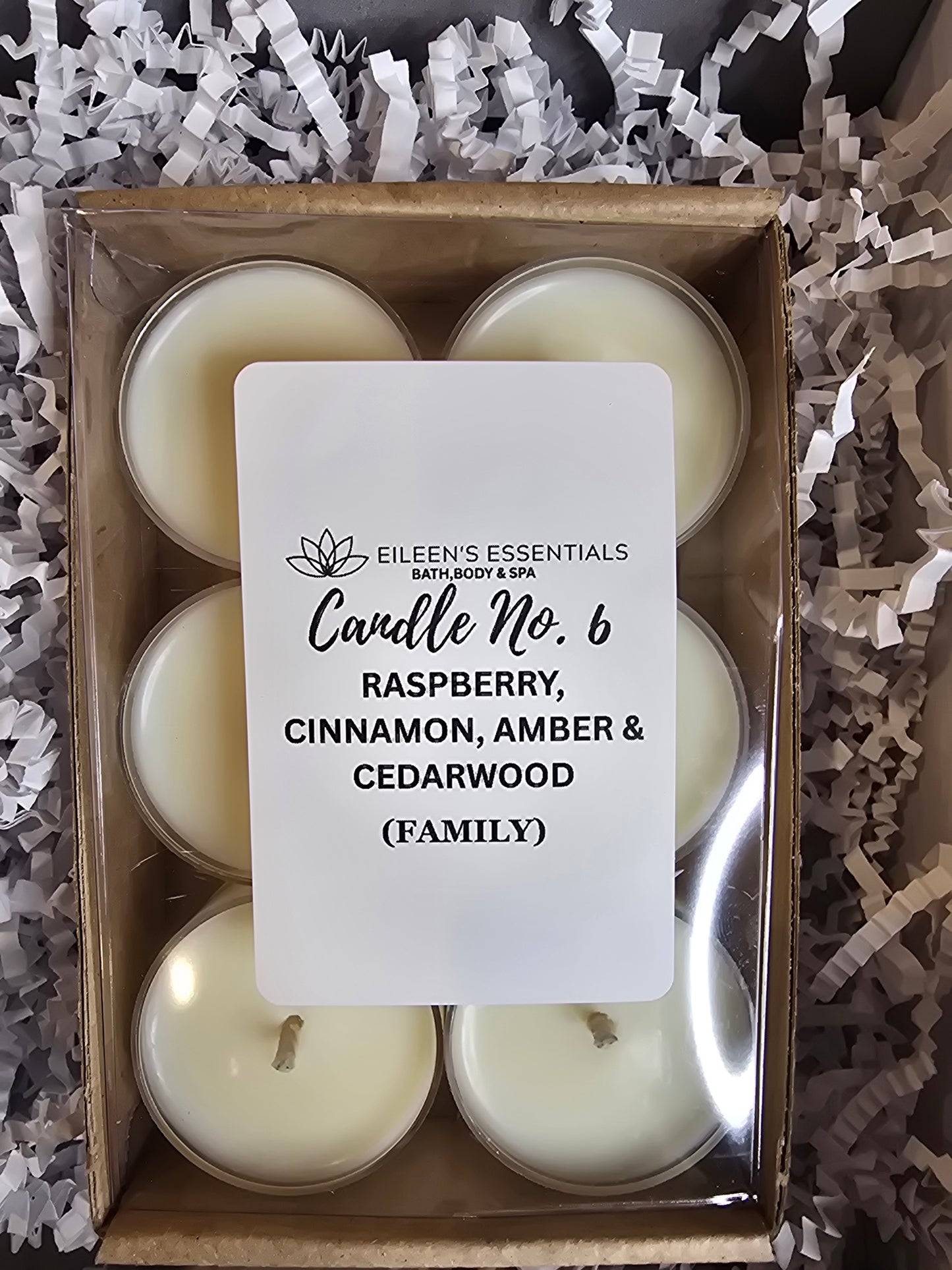 Sample Six-Pack Customized Candle Scents Tea Lights