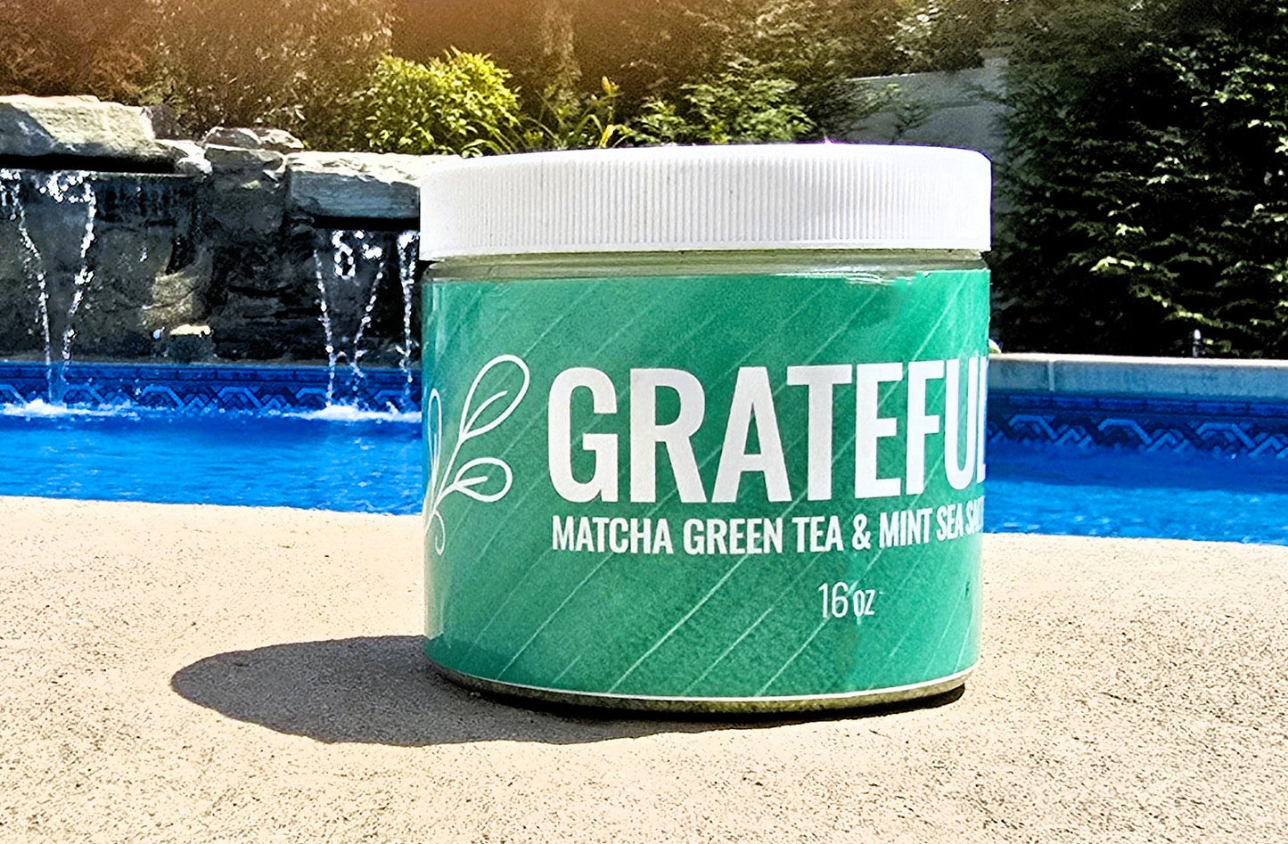Sea Salts; GRATEFUL (Matcha Green Tea & Mint); 16 oz