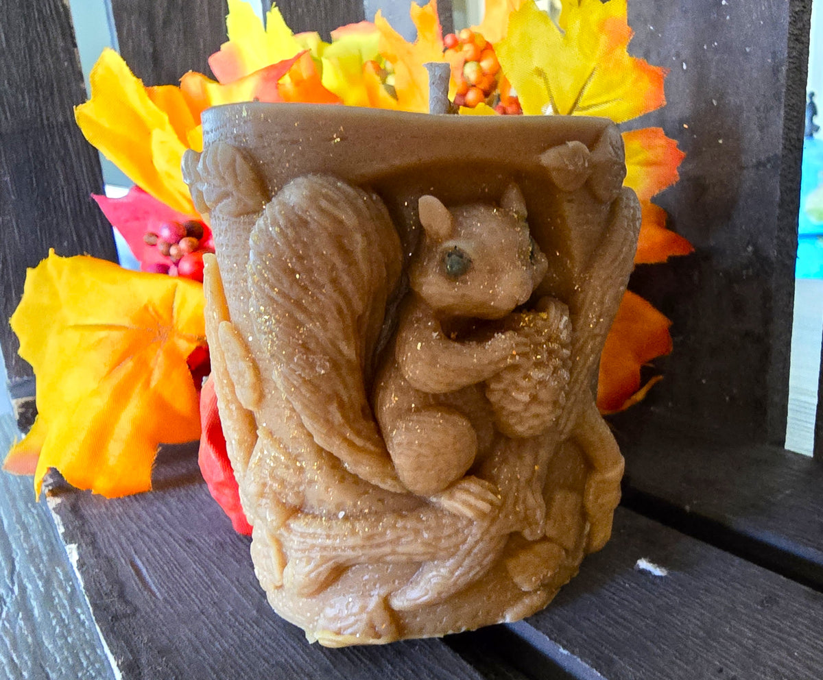 Candle; Squirrel in a Tree Candle (Two Options)