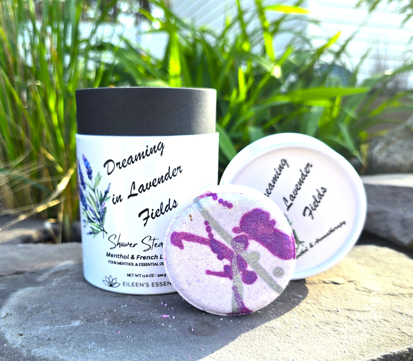 "Dreaming in Lavender Fields" Mentholated Shower Steamers; French Lavender & Menthol