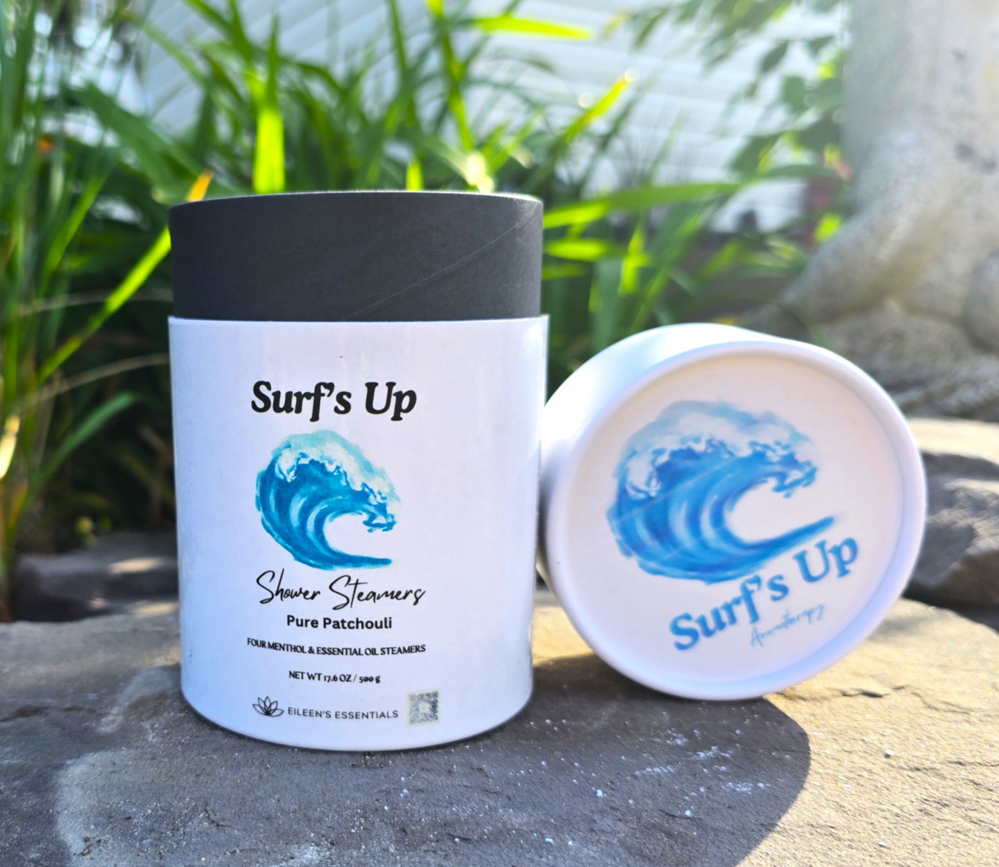 "Surf's Up" Mentholated Shower Steamers; Pure Patchouli & Menthol
