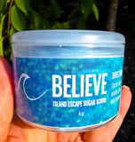 SMALL Whipped Sugar Scrub; BELIEVE (Island Escapes)