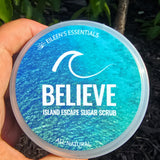 SMALL Whipped Sugar Scrub; BELIEVE (Island Escapes)