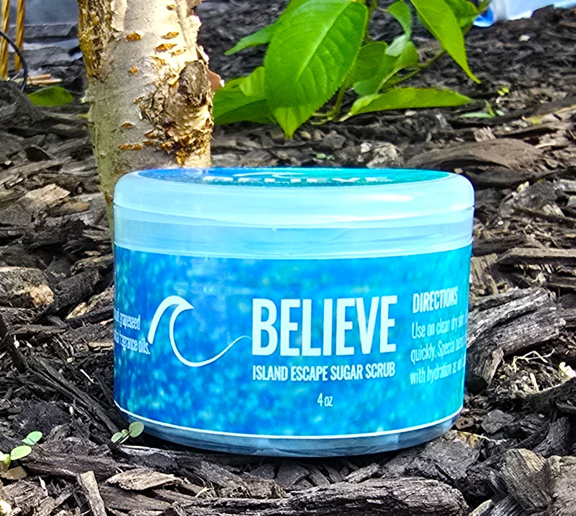 Skincare Collection/Sugar Scrub; "BELIEVE" (Island Escapes)