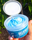 SMALL Whipped Sugar Scrub; BELIEVE (Island Escapes)