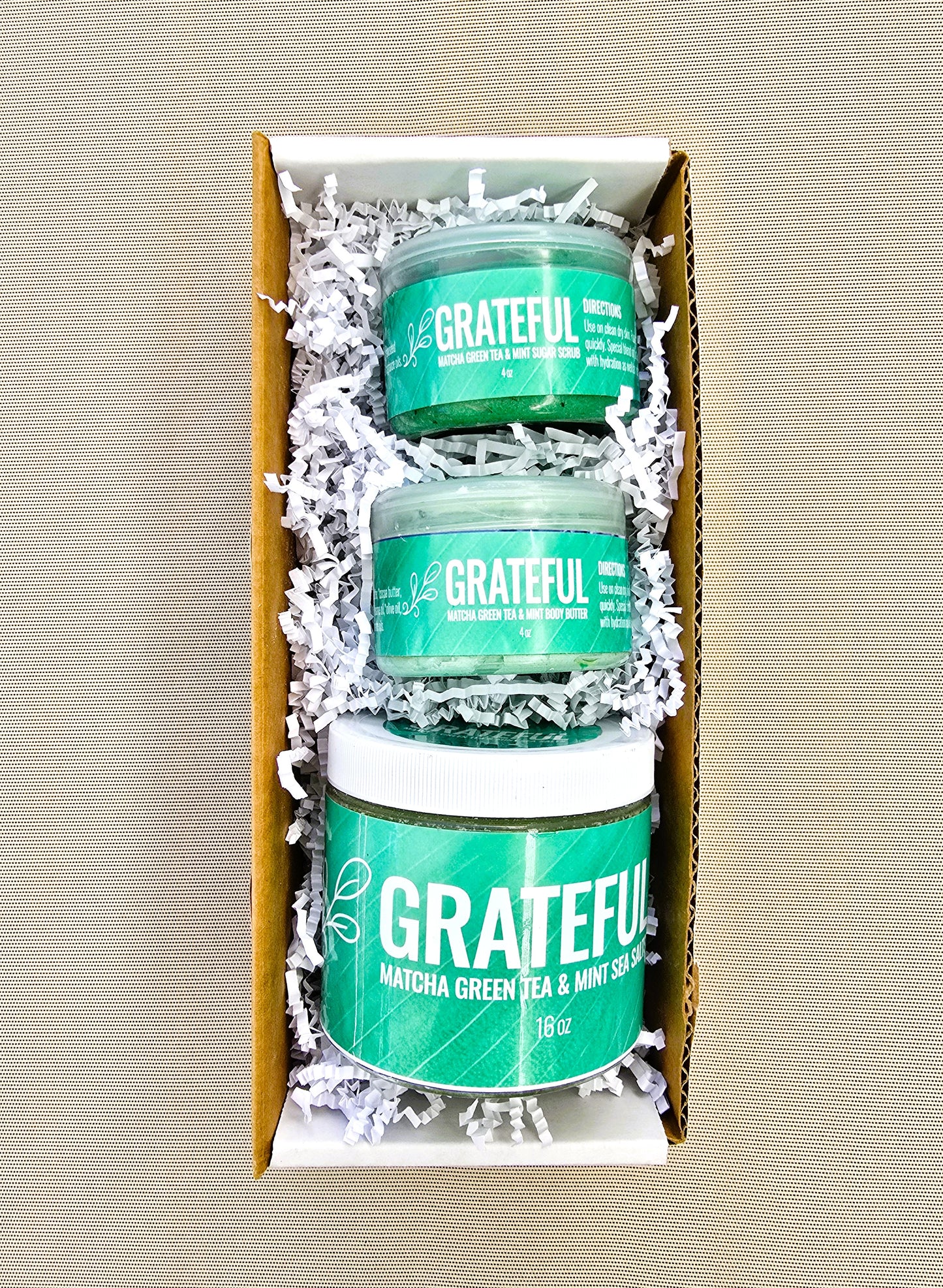 Skincare Collection/Sugar Scrub; "GRATEFUL" (Matcha Green Tea & Mint)
