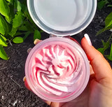 Colorful swirled whipped sugar scrub by eileen's essentials