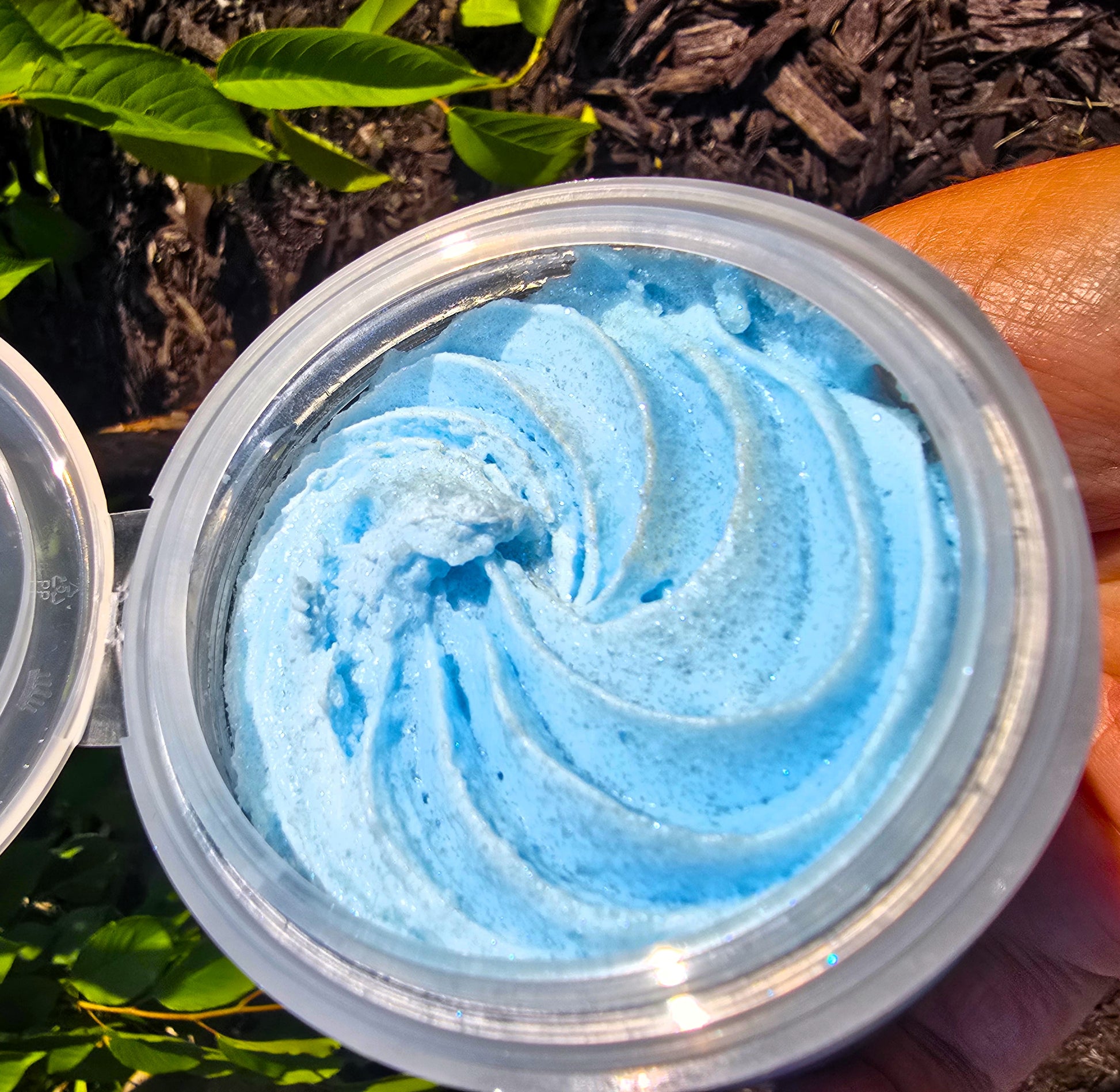 Colorful swirled whipped sugar scrub by eileen's essentials