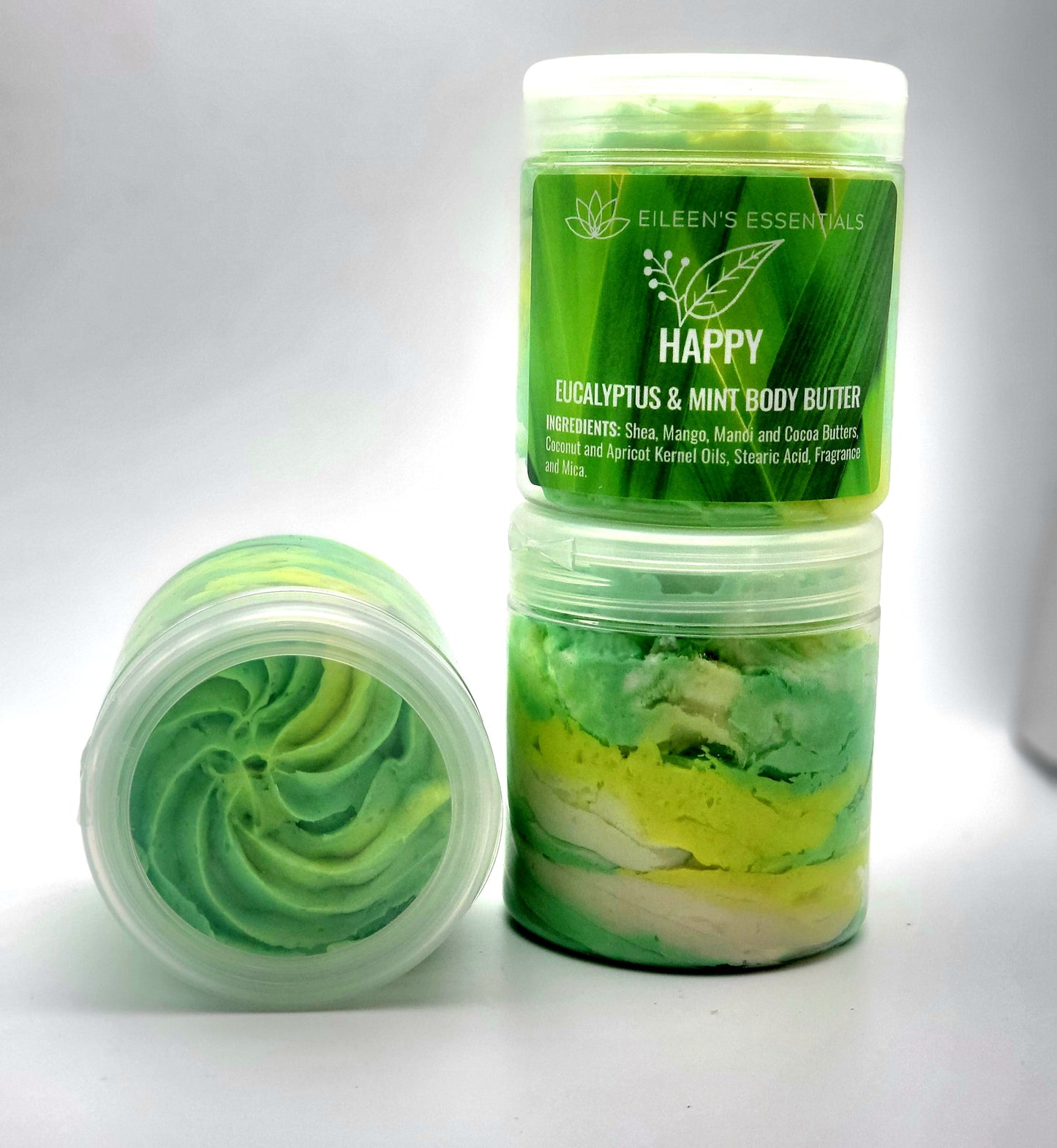 Whipped Luxury Shea Body Butter; HAPPY (Eucalyptus & Mint)
