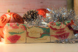 Handcrafted Artisan Holiday Soap; MISTLETOE KISSES