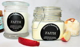 Inspirational Glass Candle; FAITH - Eileen's Essentials