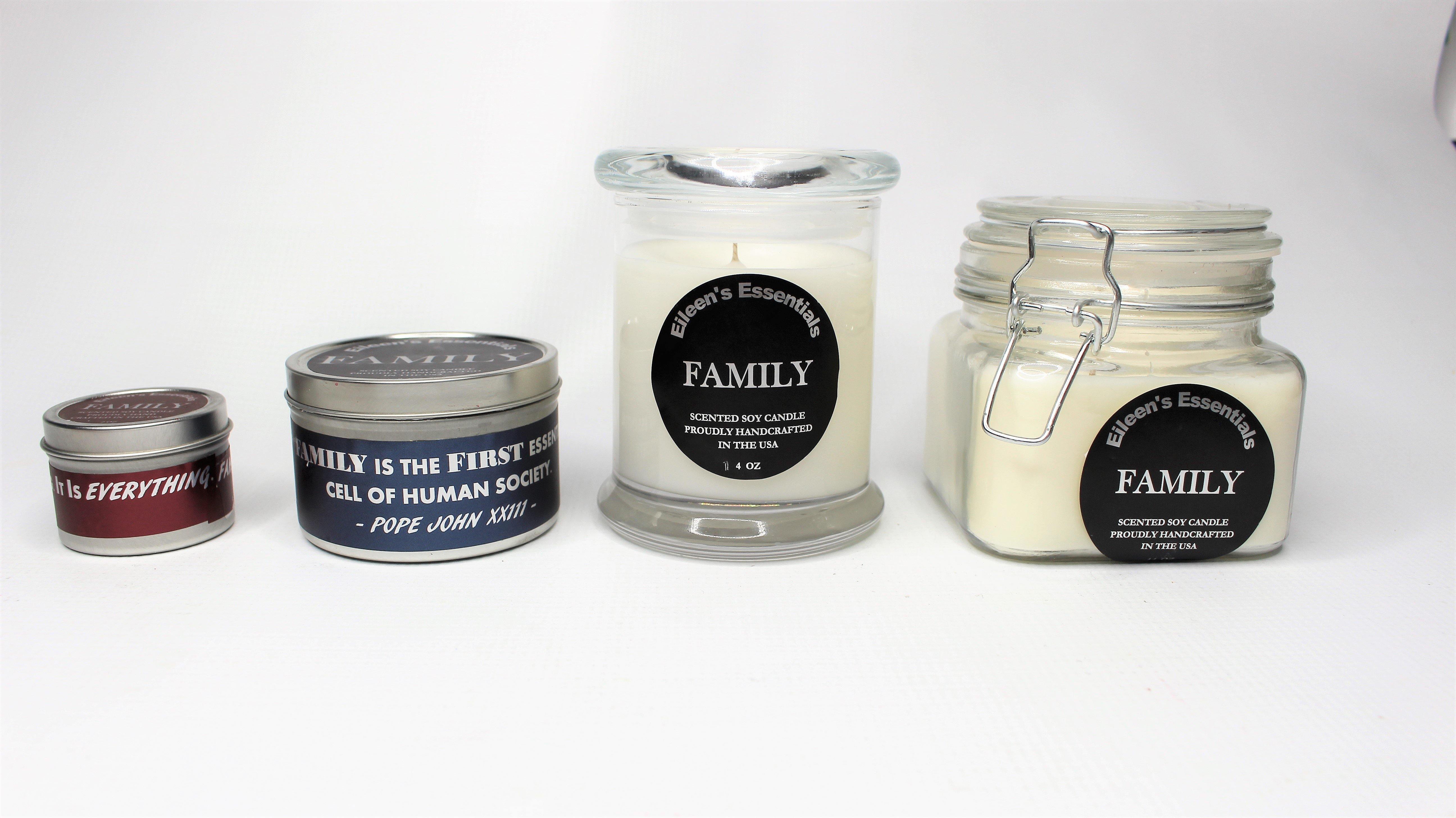 Candle Inspirational Collection; FAMILY - Eileen's Essentials