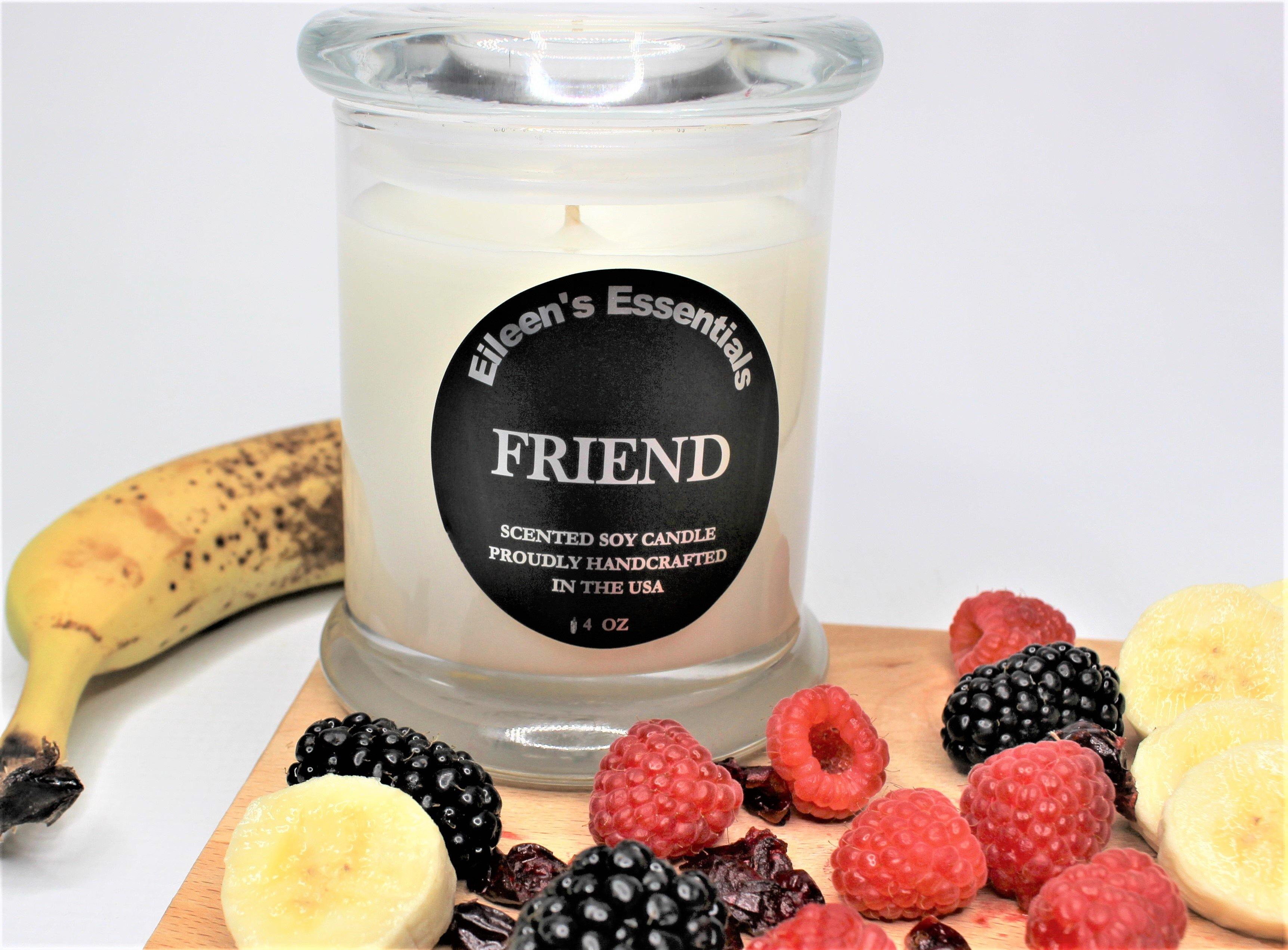 Inspirational Glass Candle; FRIEND - Eileen's Essentials