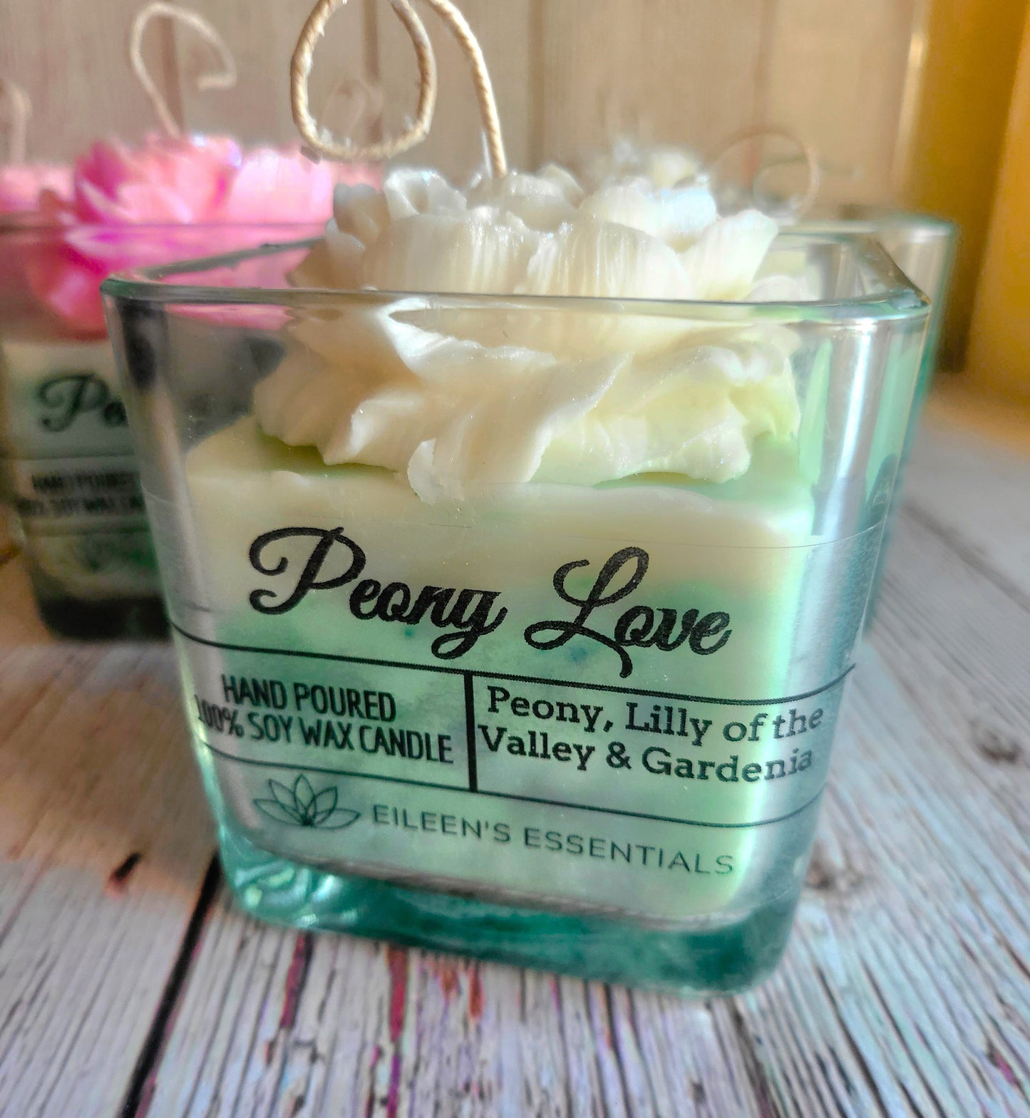 FLOWER CANDLES; Peony Love (Multiple Colors)