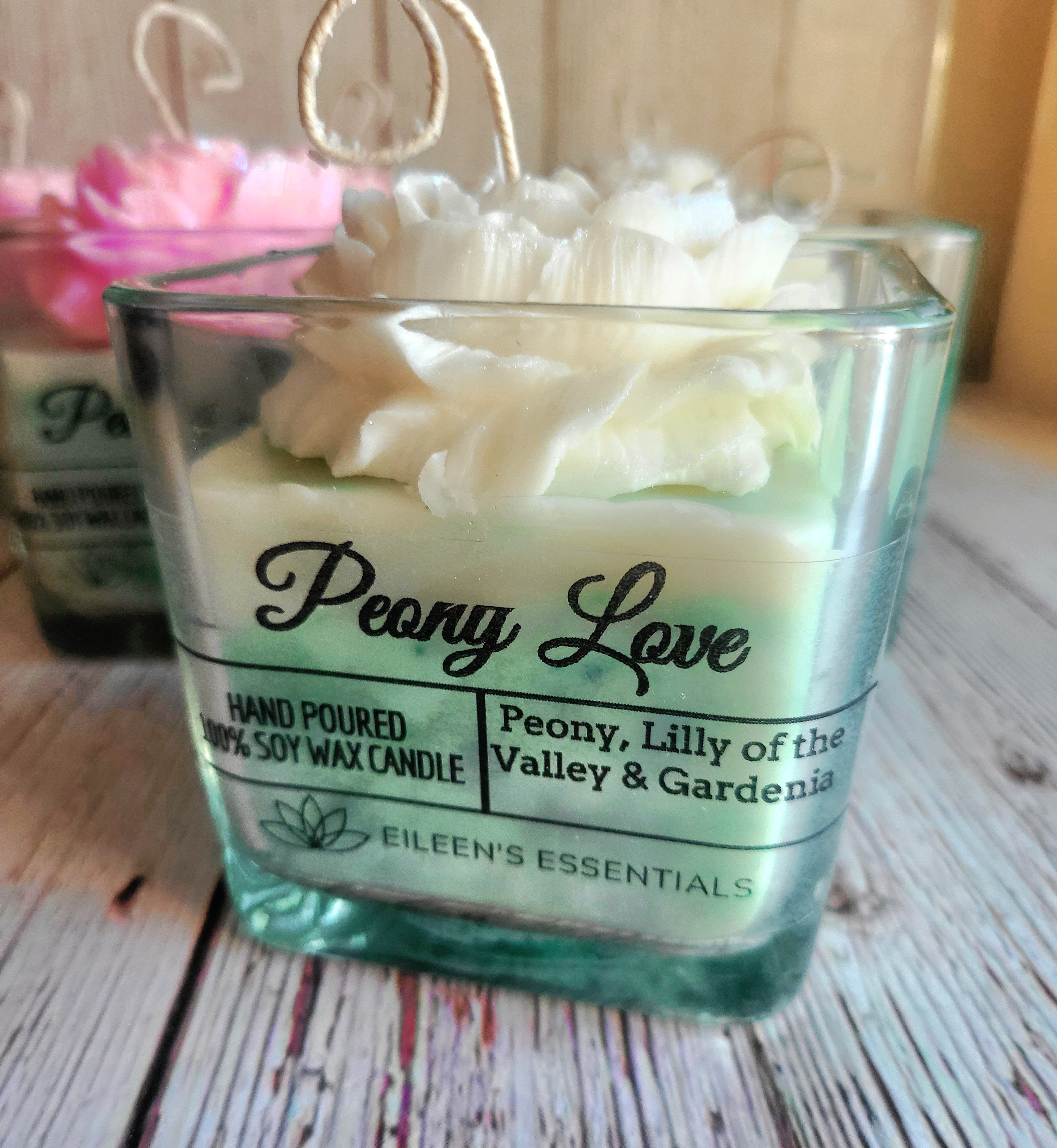 FLOWER CANDLE; Peony Love