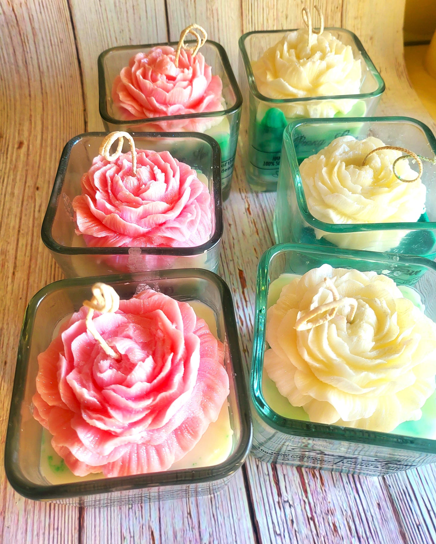 FLOWER CANDLES; Peony Love (Multiple Colors)