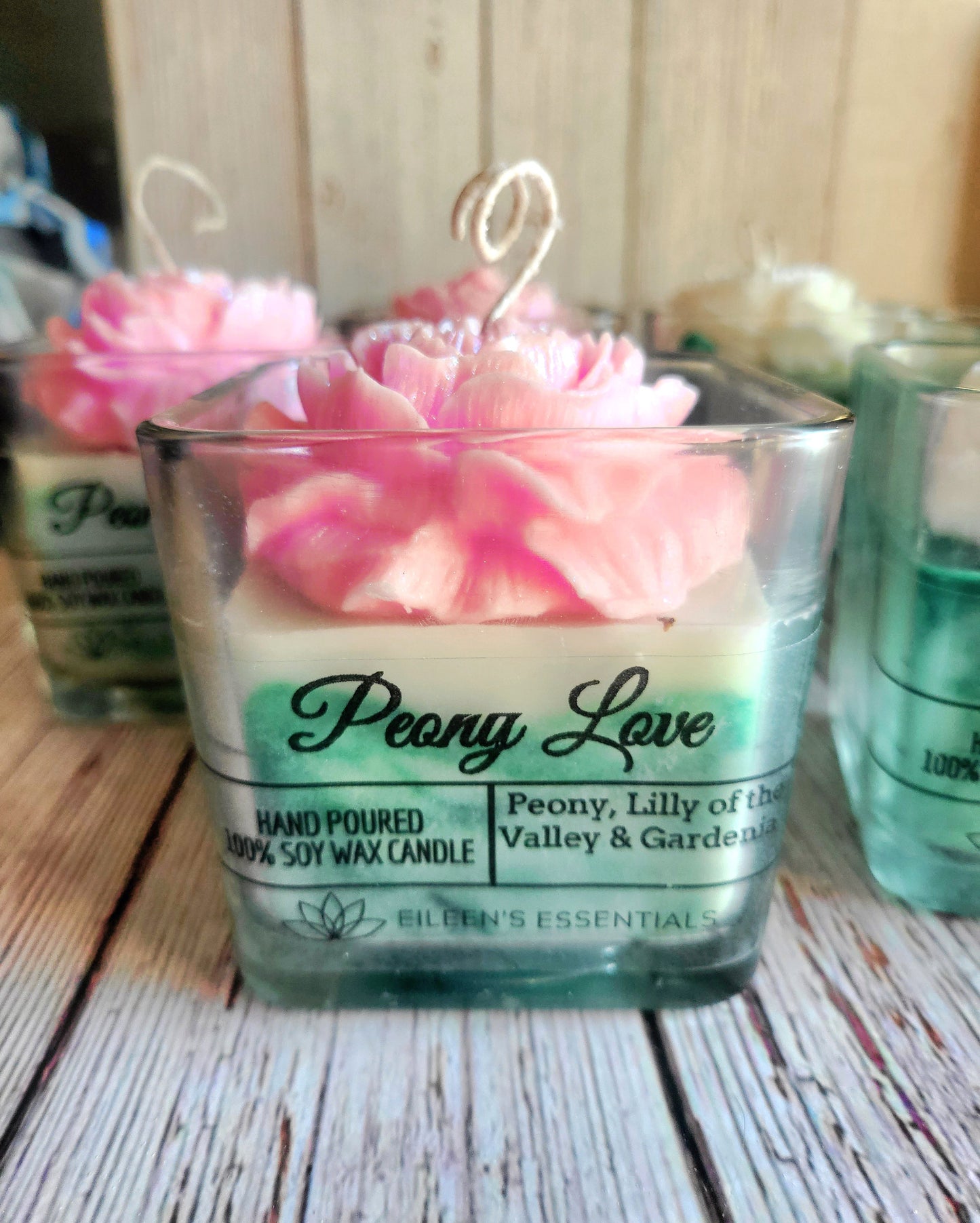 FLOWER CANDLES; Peony Love (Multiple Colors)