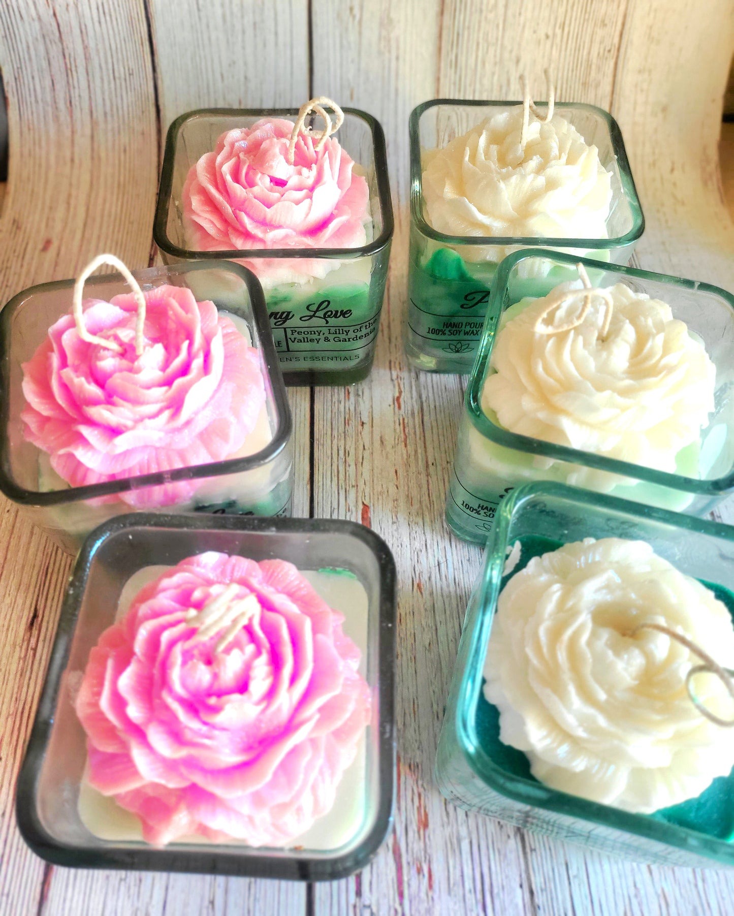 FLOWER CANDLES; Peony Love (Multiple Colors)