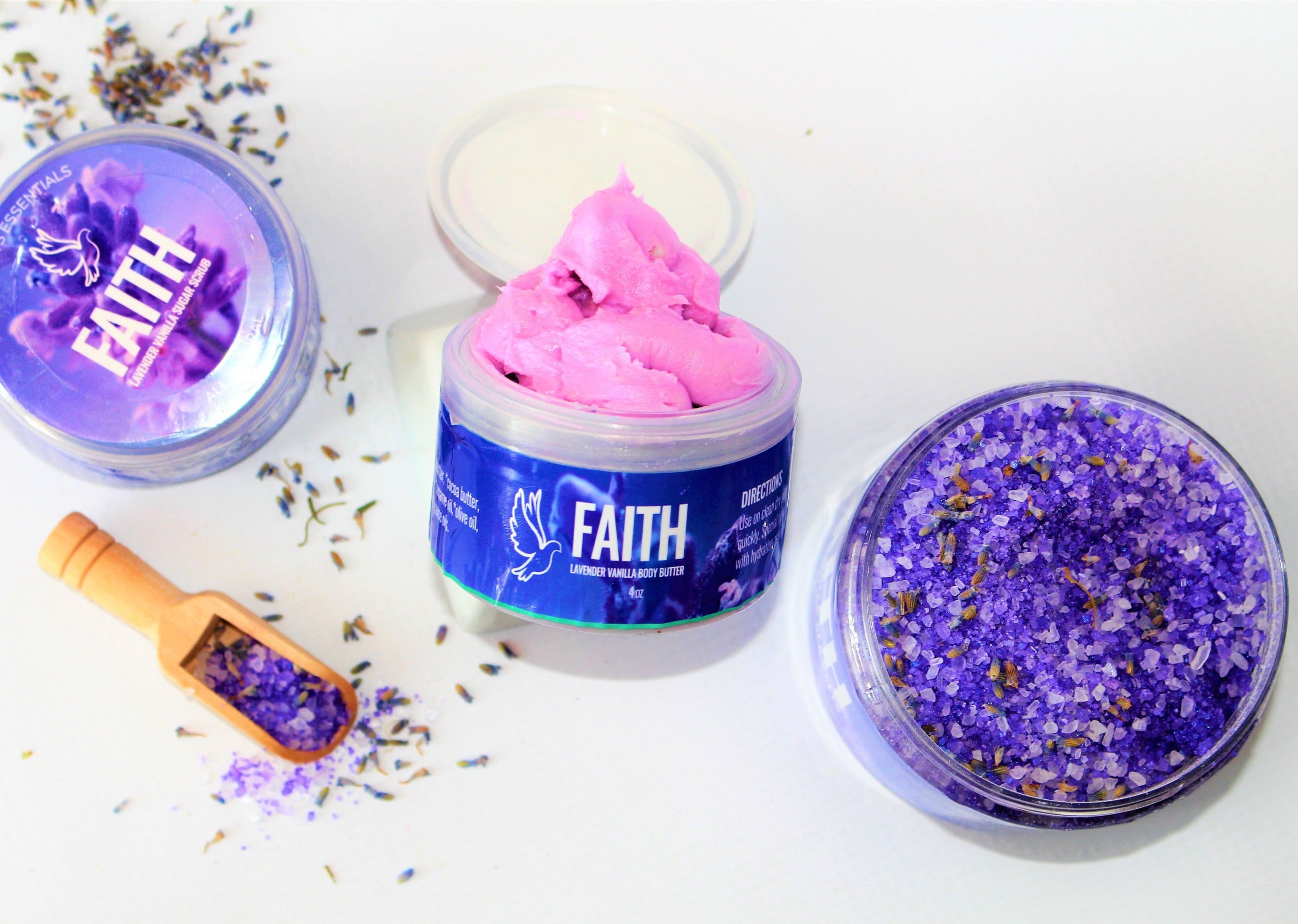 Body Skin Care Collection; "FAITH" (Lavender & Vanilla) - Eileen's Essentials