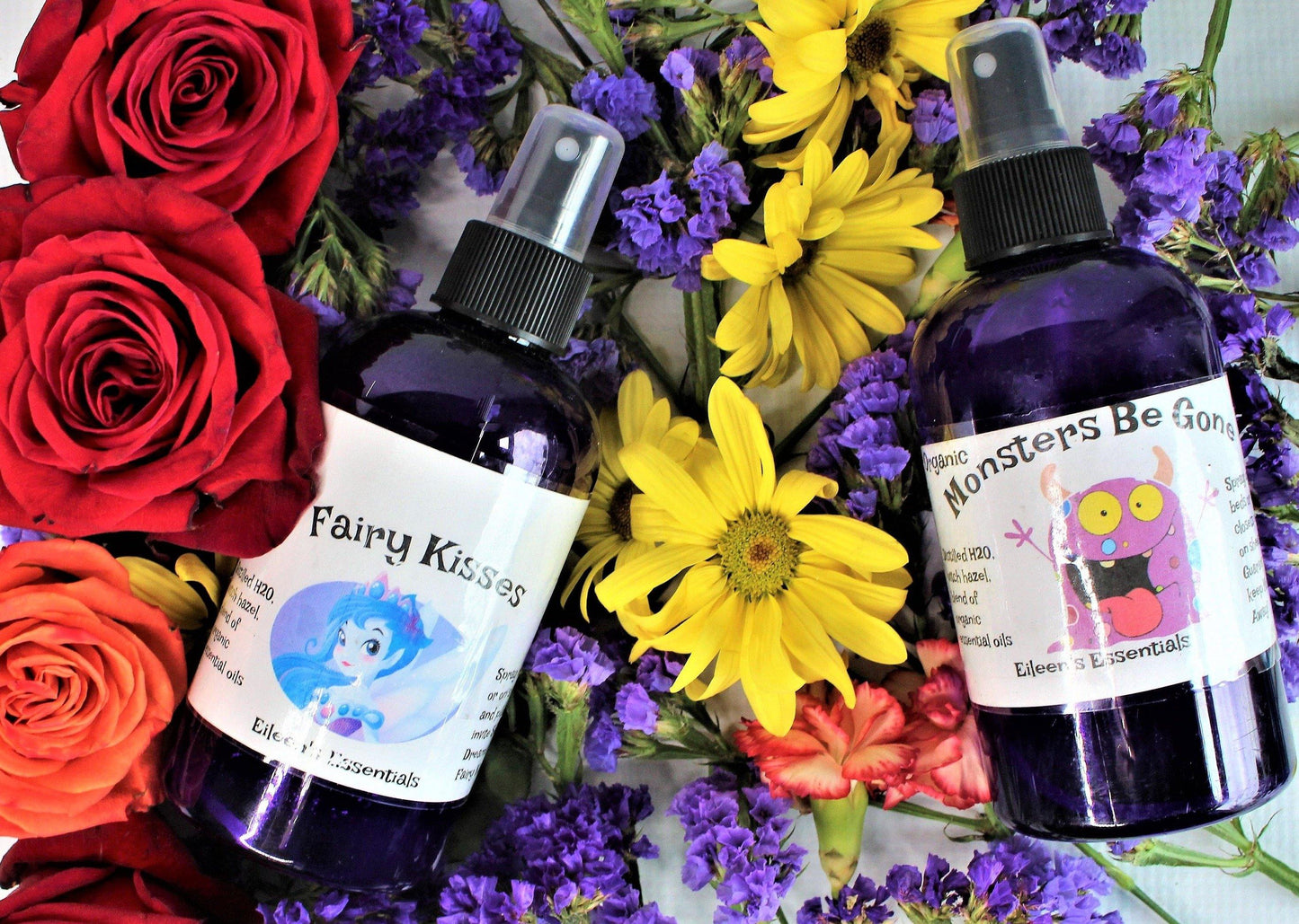 CHILD Linen/Sheet Sprays: Organic Monster's Be Gone or Fairy Kisses - Eileen's Essentials