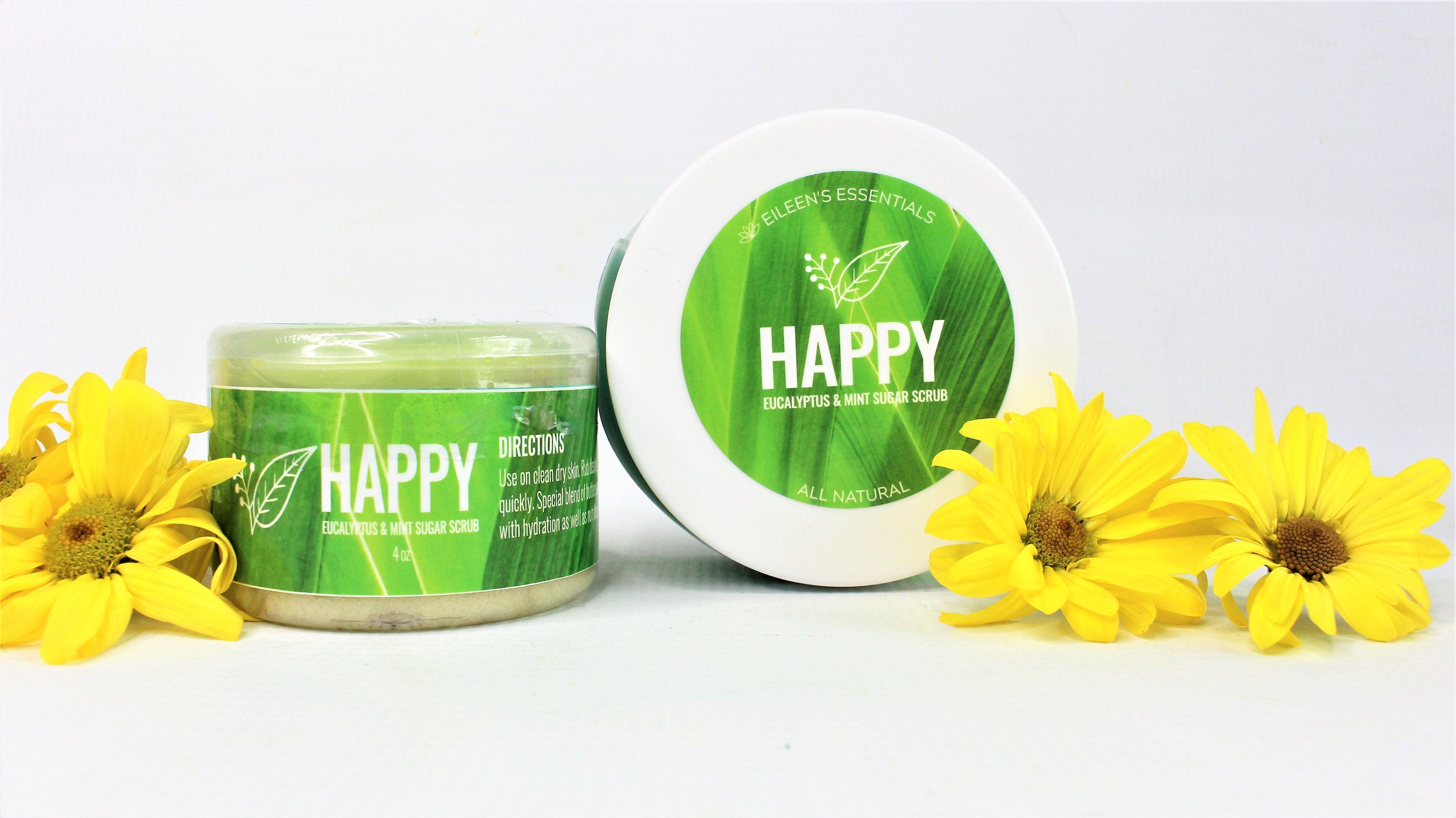 Whipped Sugar Scrub; HAPPY (Eucalyptus & Mint) - Eileen's Essentials