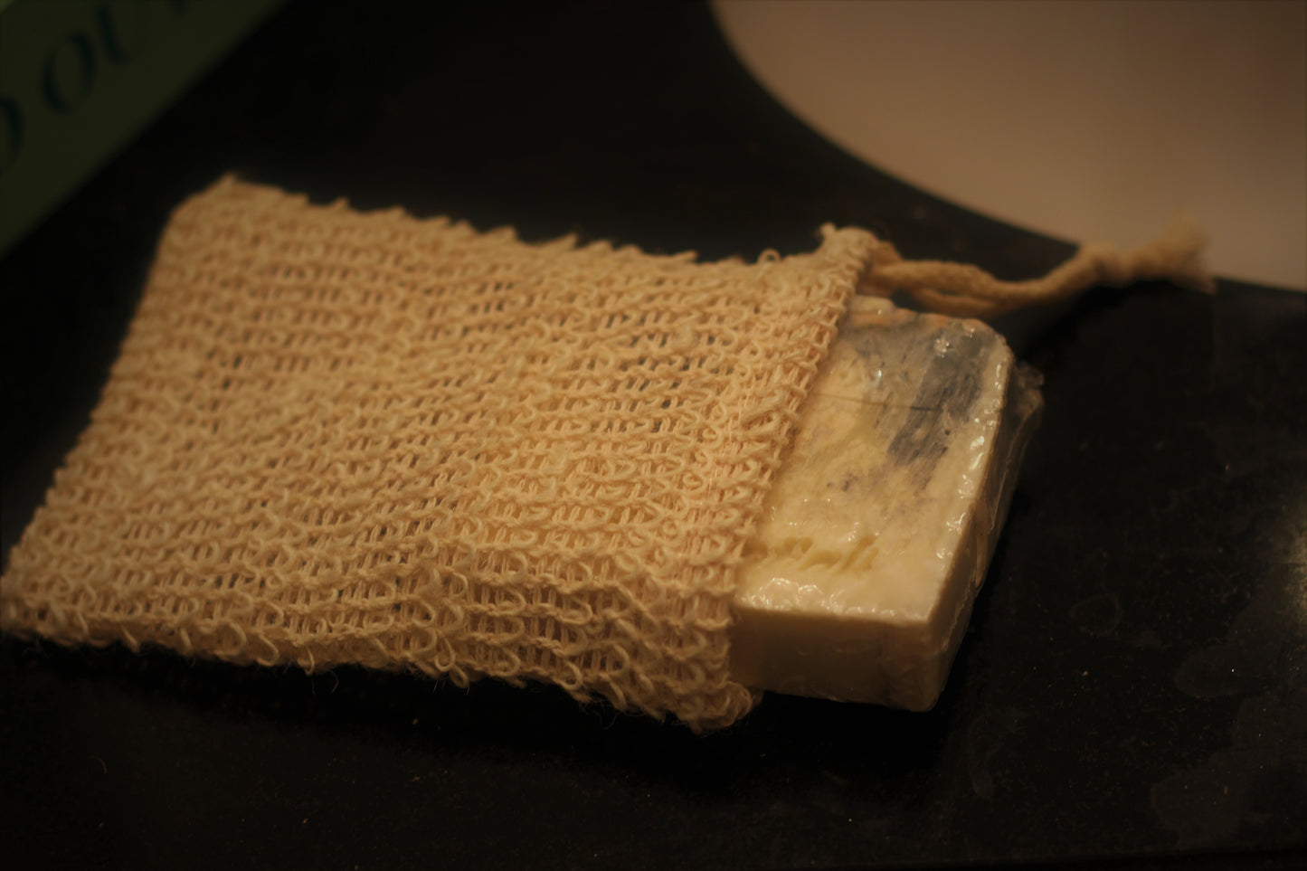 Soap Holder Bag/Pouch, Exfoliator, Soap Saver, Natural Sisal/Ramie Bag, Soap Bag Handmade with Drawstring for Bath & Shower