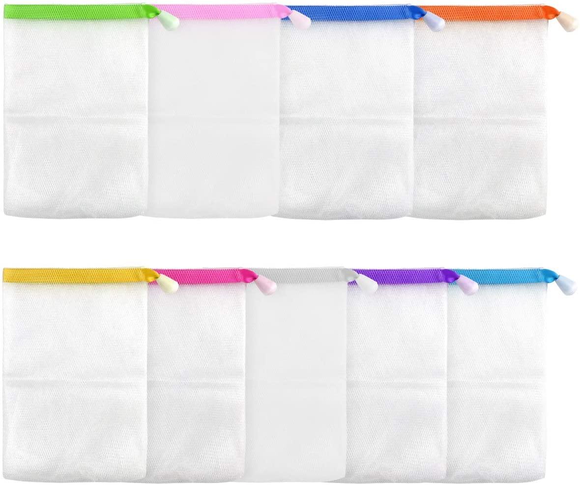 Soap Holder Bag, Handmade, Bubble Easy Soap Saver, Double Layer Bubble Foam Net for Face & Body Cleaning - Eileen's Essentials