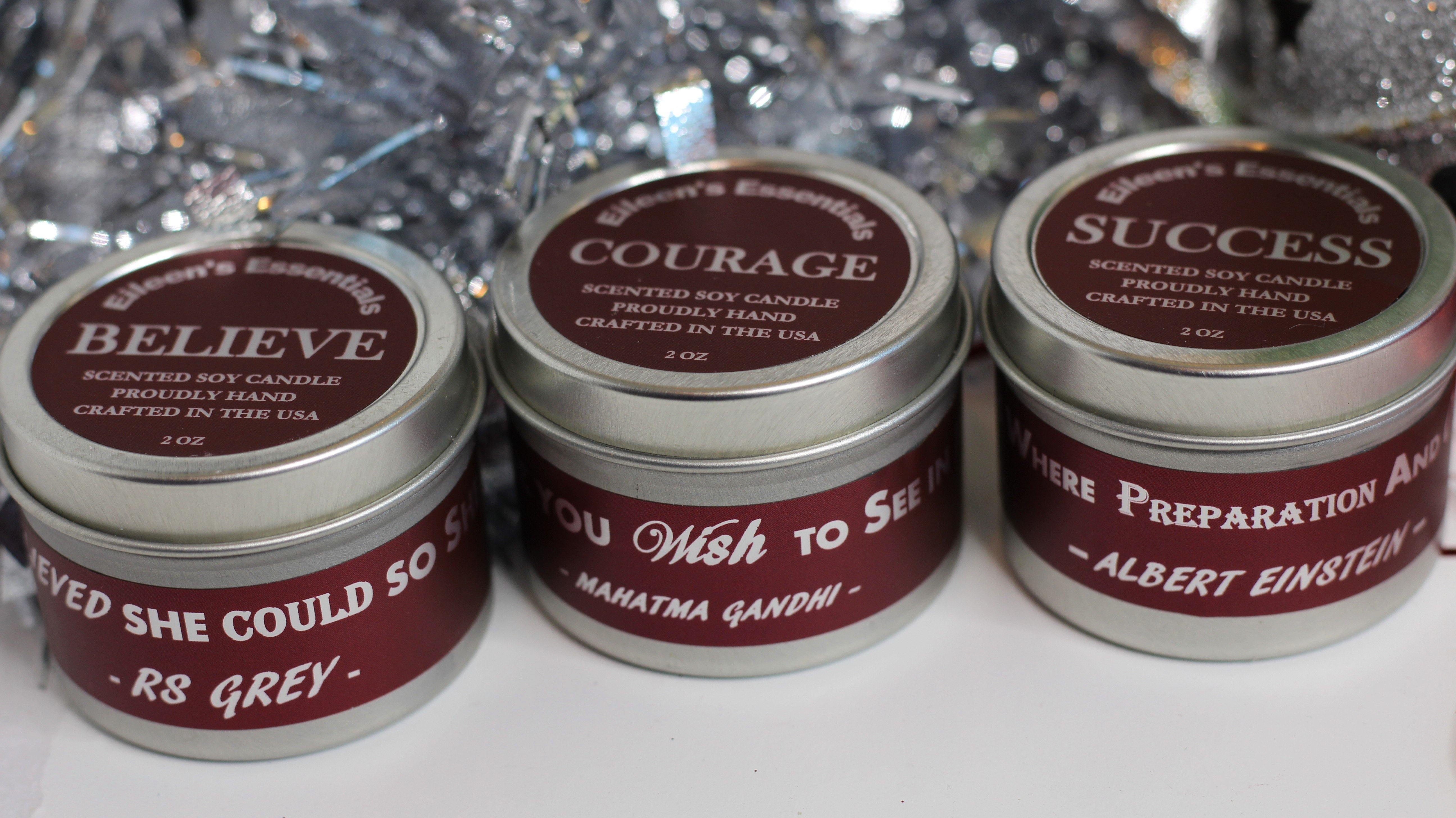 Limited-Time Holiday Deal; Three Small Inspirational Candles (2 Options) - Eileen's Essentials