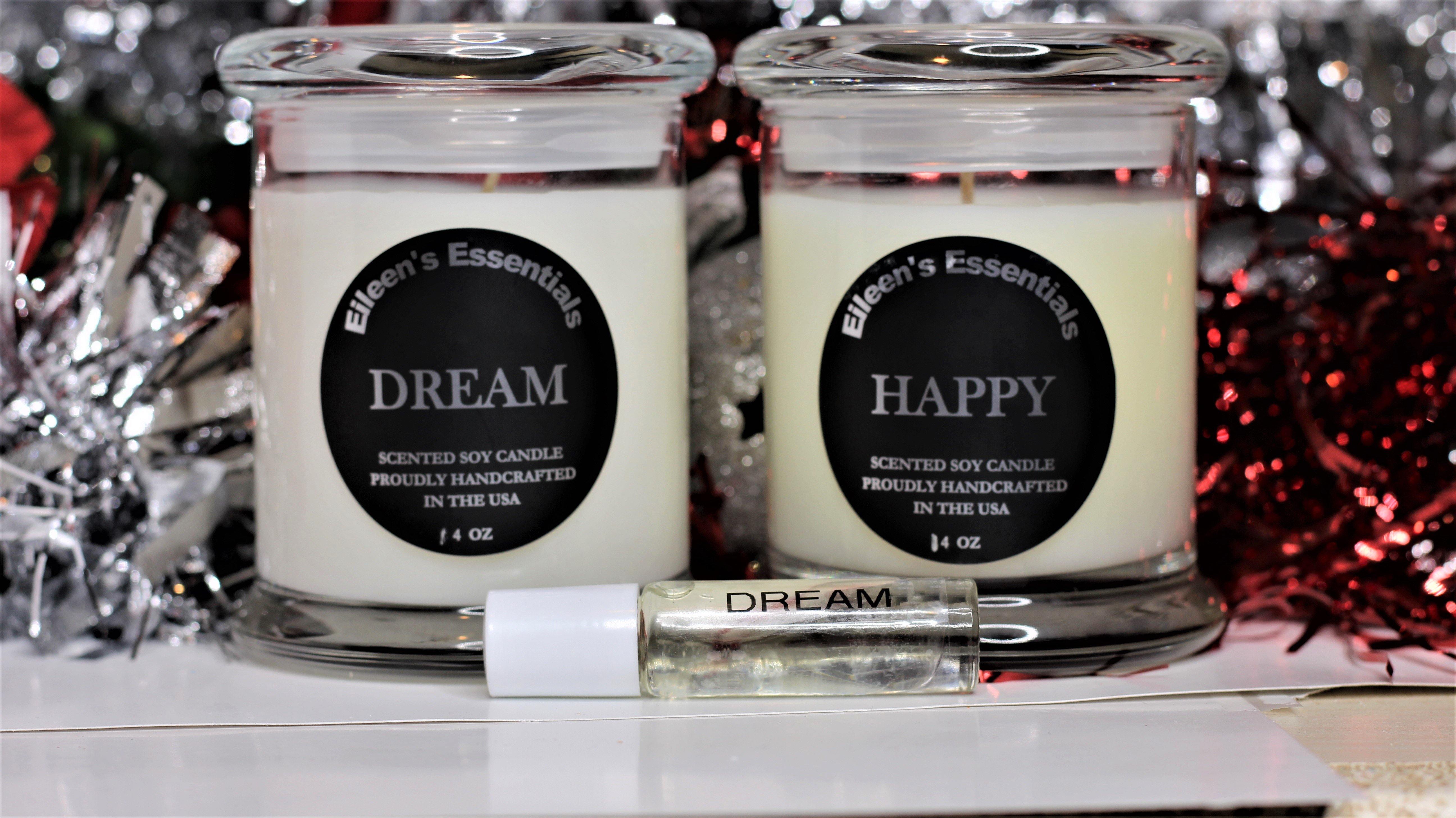 Inspirational Glass Candle; DREAM - Eileen's Essentials